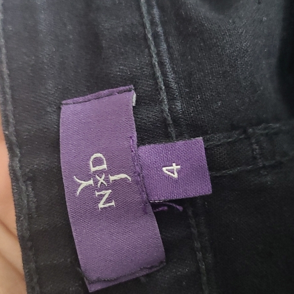 NYDJ Skinny Black Waxed Mole Skin Stretch Denim Daughters Jeans 40265DTCC Sz 4 - Picture 4 of 5